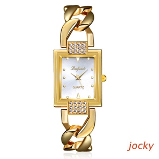Relógio Feminino De Quartzo Com Strass E Cristal Dourado De Aço Inoxidável