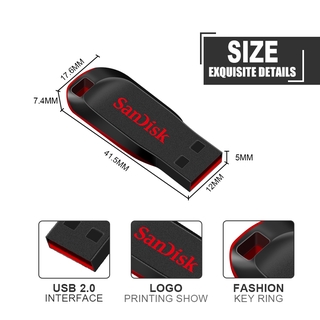 Sandisk Usb Flash Drive 128 Gb / 64 Gb / 32 Gb Pen Drive Pendrive Usb 2.0 Flash Drive Memory Stick (4)