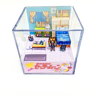 Cubo Diorama 3D - Sailor Moon - Serena's Room - Cubo de Acrílico 9x9x9cm (2)