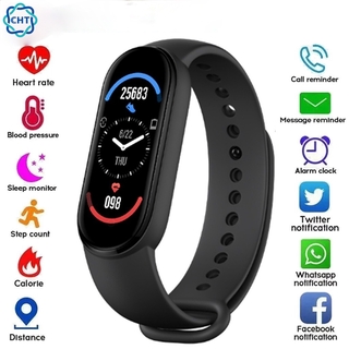 2021 Nova Banda M6 Relógio Inteligente Pulseira Smartwatch Relógio Inteligente Monitor De Pressão Arterial Tela Colorida De Fitness