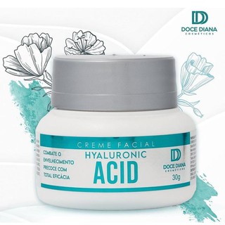 Creme Hidratante Facial ácido hialurônico Doce Diana 30g acido hialuronico skin care cuidado facial beleza da pele e rosto