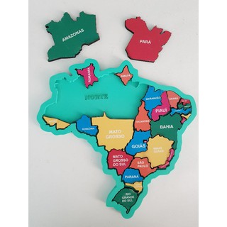 Brinquedo Educativo - Mapa Do Brasil Quebra-cabeça (1)