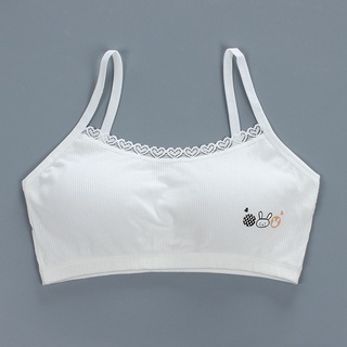 13-18 Y Soft Girls Bra Cotton Teenage Bra Cute Lace Training Bra Children Underwear (2)