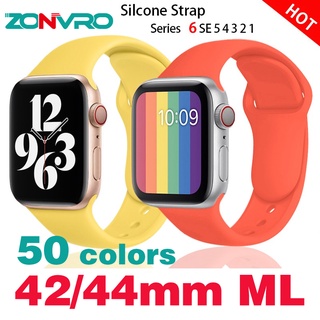 Silicone Strap For Apple Watch band 44mm 42mm ML Rubber belt smartwatch Sport bracelet for iWatch serie 3 4 5 6 se