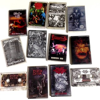 Demo Tapes bandas Metal Extremo, Grindcore, Gore Grind, Death Metal, Crust Punk - fita k7, tape