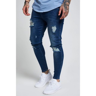 Calça Jeans Masculina Skinny Rasgada Premium Lycra Promoção