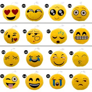 Almofada de Pelúcia de Emoji / Emoticon / Smiley Amarela e Redonda com 15cm (8)