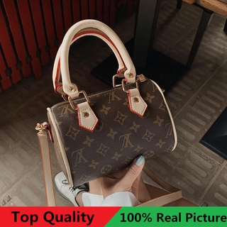 LV Louis Vuitton Tote Bag Women's Handbag PU Leather Shoulder Bag Fashion Print