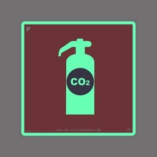 Placa de Sinalização para Extintor Classe CO2 (2)
