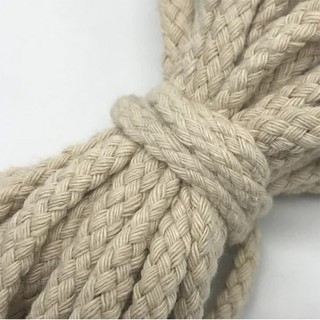 Corda decorativa de algodão trançado, puro algodão, 5, 6, 7 mm, 50 metros usada para costura, decoração (5)
