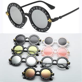 Ladies Vintage Round Small Sunglasses PC Oval Retro Shade Glasses Women Little Bee Sunglasses