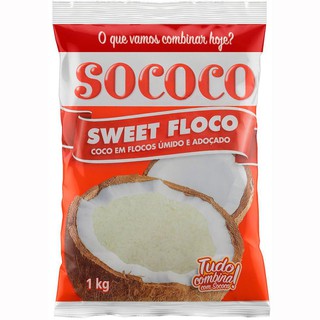 PACOTE COCO RALADO SOCOCO 1KG * SWEET FLOCO