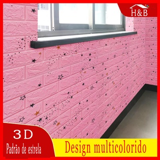 Papel de parede 3D papel de parede infantil Adesivo de parede quarto papel de parede tijolinho Decoração de parede (1)
