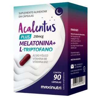 Acalentus Plus 210mcg Melatonina + Triptofano 90 cáps - MaxiNutri