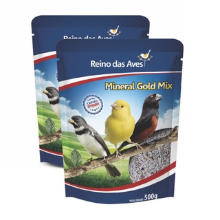 Kit 2un Mineral Gold Mix 500g - Reino Das Aves