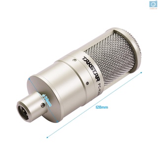 Takstar Microfone Condensador Cardióide-Direcional De Metal Pc-K200 Com Estrutura De Metal / Frequência Larga Para Karaokê / Transmissão Ao Vivo / Instrumento De Gravação (2)