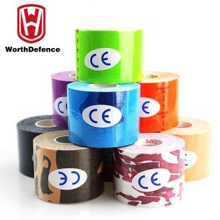 Worthdefence 3 Size Kinesiology Tape Athletic Recovery Self Adherent Wrap Taping Medical Muscle Pain Relief Knee Pads Protector