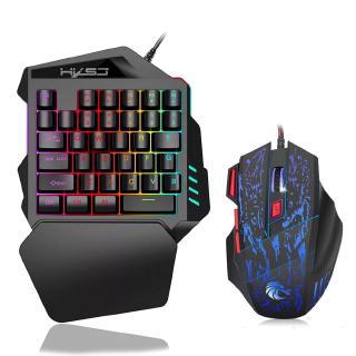 One-Handed Game Keyboard Mouse Set 5500DPI Gamer Gaming Mouse And Keyboard Kit