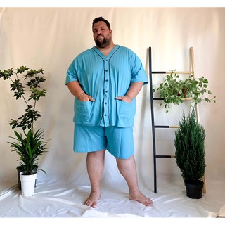 Pijama Masculino de botões Plus Size