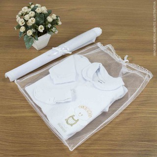 Envelope de Maternidade Tule 3 peças Branco organizador de roupa de bebê mega promoção