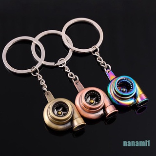 Nanami1 Chaveiro Mini Turbo Turbocharger / Chaveiro Spinning Turbinho / Chaveiro Com Anel