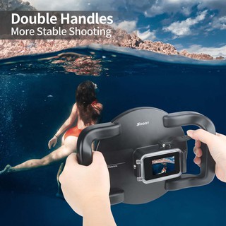 Underwater Diving Dome Port for GoPro Hero 9 Dual Handle Trigger Underwater Waterproof Case Lens Cover (4)