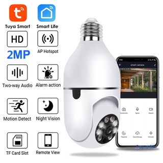 Aubess Tuya E27 Bulb Lamp Mini Camera 1080P Wifi IP PTZ IR Night Vision APP Наблюдение Auto Tracking Surveillance Camera