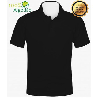 Camisa Gola Polo Masculina 100% Algodão Premium 30.1 Costura Reforçada Oferta