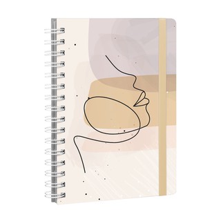 Caderno De Desenho Tipo Canson 90g Face Linear Bege 15x21cm