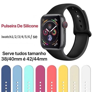 Pulseira Apple Watch Silicone Compatível Relógio 38mm/40mm 42mm/44mm