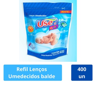 Lenços umedecido refil Use it 400 un para bebe recem nascido para balde atacado toalhas umedecidas lencinho toalhinha bb lenços toalhinhas