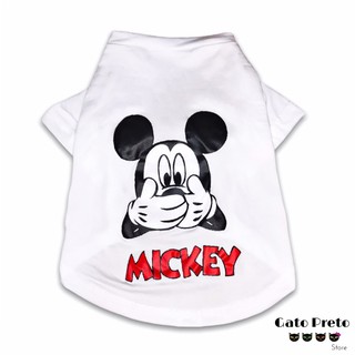 Roupa/Camiseta Pet Mickey Mouse (Para gatos e Cães).