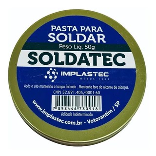 Pasta De Solda Soldatec Implastec 50gr Lata Original