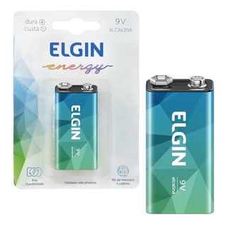 Pilha Bateria 9v Alcalina Elgin 1 Cartela com 1