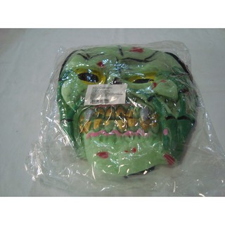 Máscara caveira verde látex com capuz-halloween-carnaval-cosplay