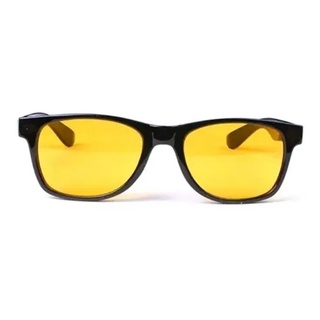 2 Óculos Para Dirigir a Noite Visão Noturna Preto Com a Lente Amarela