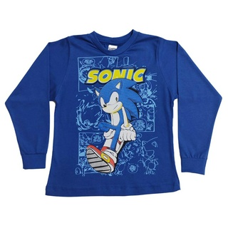 Camiseta Camisa Manga Longa Infantil Sonic Algodão (3)