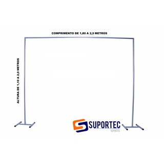 Estrutura Regulável Suporte P/ Banner Painel Tela Lona 2,0 x 2,50
