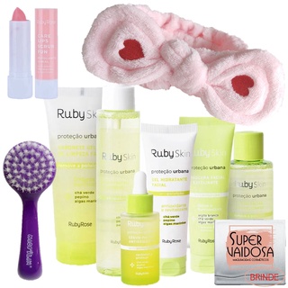 Kit Skin Proteção Urbana Ruby Rose Limpeza e Cuidado Facial