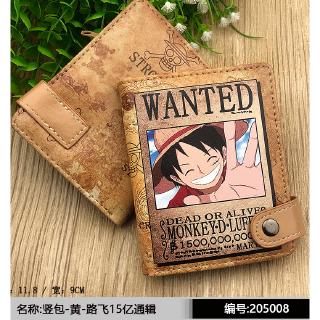 Carteira Anime One Piece Pequena Anime Monkey D. Luffy Pu Bolsa De Couro