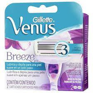 Carga para Aparelho de Depilar Gillette Venus Breeze com 2 unidades