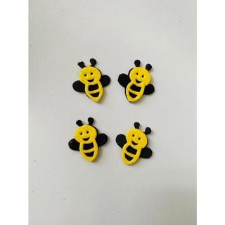 5 adesivos pet abelha eva com glitter