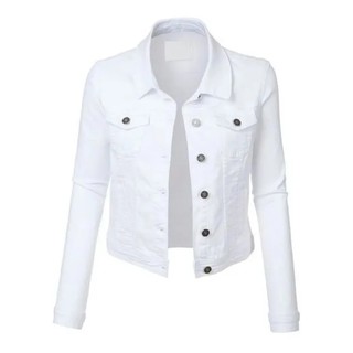 Jaqueta Jeans Branca Feminina - Jaqueta Branca (1)