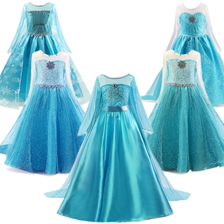 NNJXD Meninas Vestido Elsa Cosplay Vestidos De Festa Branca Rainha De Princesa Para Elza Halloween Natal Bebê Gi (1)