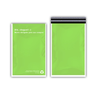 Kit 100 Envelope Segurança Verde Limão 20x32cm Lacre Canguru p/ NF DANFE Embalagem Envio Correios Resistente Brilhante