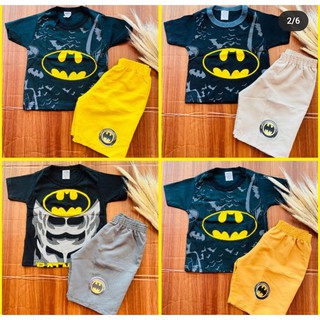 Conjunto Menino Batman Short e Camiseta Temática Festa Aniversário