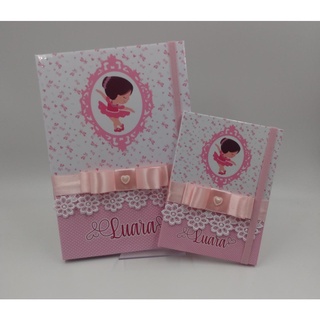 KIT capa para caderneta de Vacina e certidão de nascimento Pequena Bailarina com fita