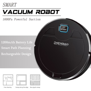 Robô Aspirador De Pó Automático Inteligente Recarregável 1600Pa Limpeza For Home (1)
