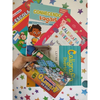 Kit Alfabetização Pré-escola Com 4 Livros + 01 Brinquedo Educativo Sortido Alfabeto -Livro Todo Dia