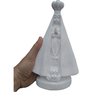 kit 10 imagem Nossa Senhora Aparecida 25cm em gesso cru retocada para artesanato e decoração (1)
